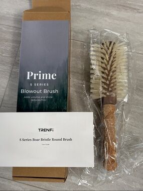 Prime S Series hybrid boar bristle & nylon round  blowout brush cork handle